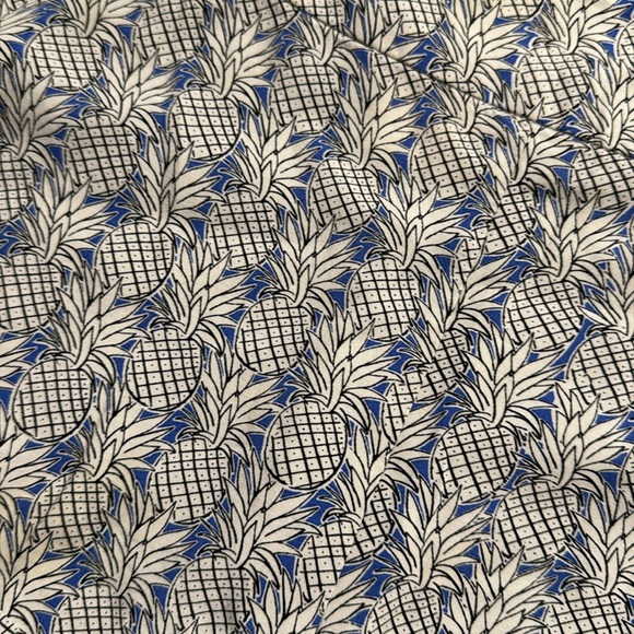 Anthropologie Maeve Blue Pineapple Shorts Size 10 - Picture 3 of 7